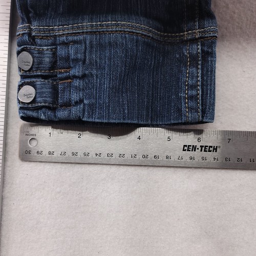 Industrial Cotton Casual Button Zip Medium Wash Denim Jeans Girls Size 7 Blue - Picture 7 of 11
