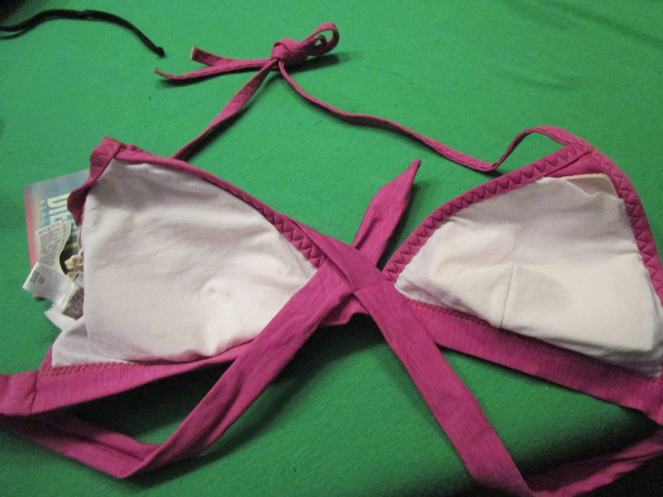 Новый с ярлыками $50 DIESEL CALYPSO ТРЕУГОЛЬНИК БЮСТГАЛЬТЕР БИКИНИ КУПАЛЬНЫЙ КОСТЮМ ВЕРХНИЙ ФИОЛЕТОВЫЙ РАЗМЕР 2 XXS - Изображение 3 из 3