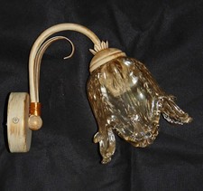 Applique camera da letto lampada per parete avorio e vetro Art.262 shabby chic