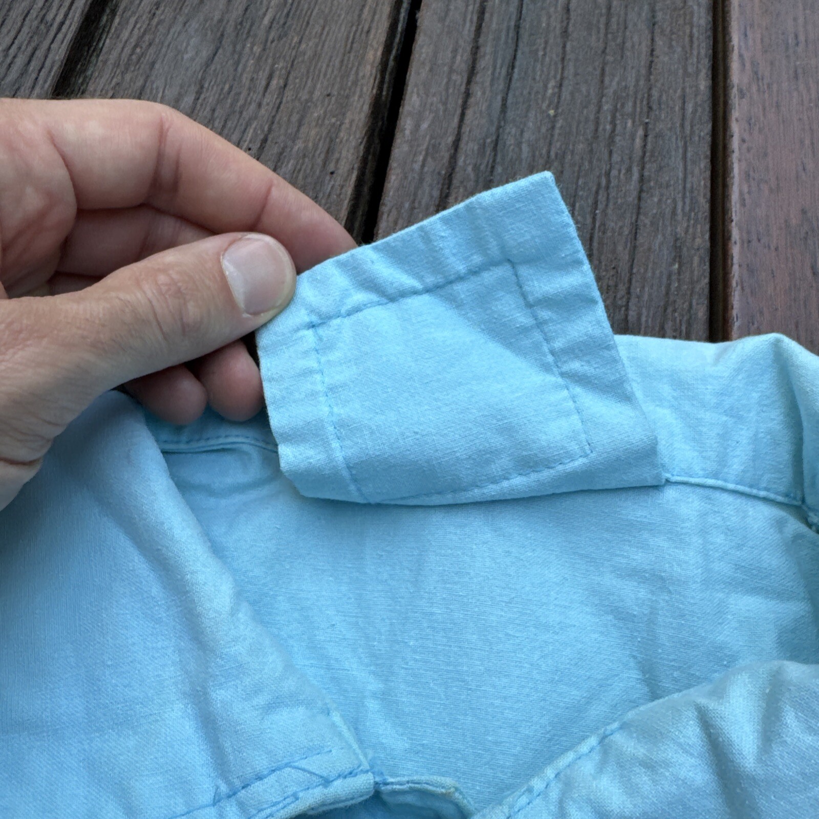 Rare Vintage PIONEER SKY BLUE SNAP BUTTON JACKET 105 Cm Macau Made LRG image 10