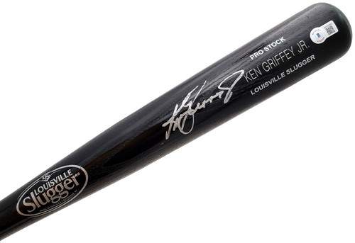 KEN GRIFFEY JR. AUTO LOUISVILLE SLUGGER PRO STOCK BAT MARINERS BECKETT 206016 - Picture 2 of 9
