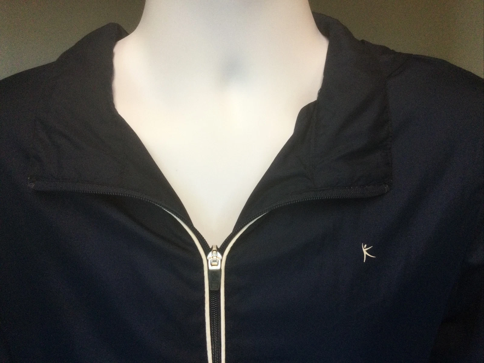 VETEMENTS Felpa a vento Danskin Now blu navy con cappuccio junior taglia XL (15 17) tasca posteriore