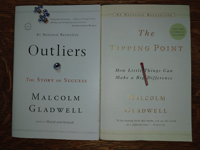 Malcolm Gladwell Books  Outliers, The Tipping Point  Lot of 2 Trade Paperback