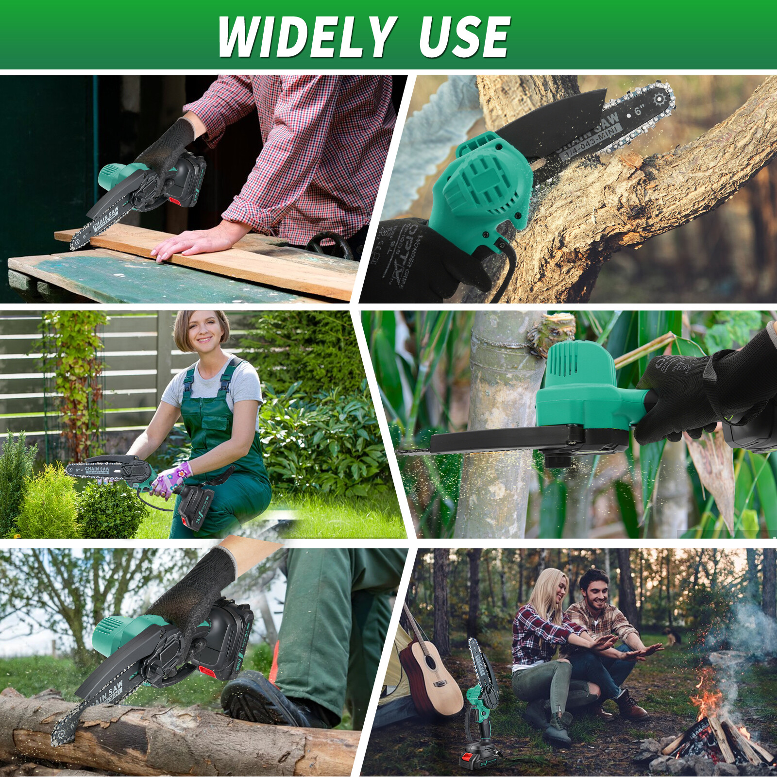 Upgrade 2024 Mini Chainsaw Electric Cordless Portable Handheld Small