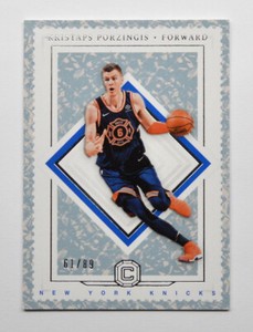 2017 Panini Cornerstones Basketball Crystal Kristaps Porzingis #80