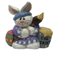 Midwest of Cannon Falls Easter Bunny Painter Bucket Artist Figurine Eddie
