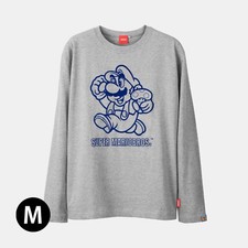 Long-sleeved T-shirt Super Mario Bros Nintendo TOKYO Size M From Japan gray