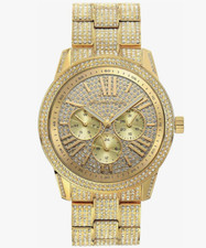 Michael Kors MK-6789 Gold-Tone Stainless Steel Stone Wrist Watch