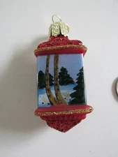Merck Family Old-World Christmas Inside Art Painted Glass Forrest Scene Ornament