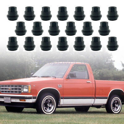 FZJDSD 20 PCS Black Black 24mm Lug Nut Covers Cap Compatible with Chevrolet S10 Blazer GMC