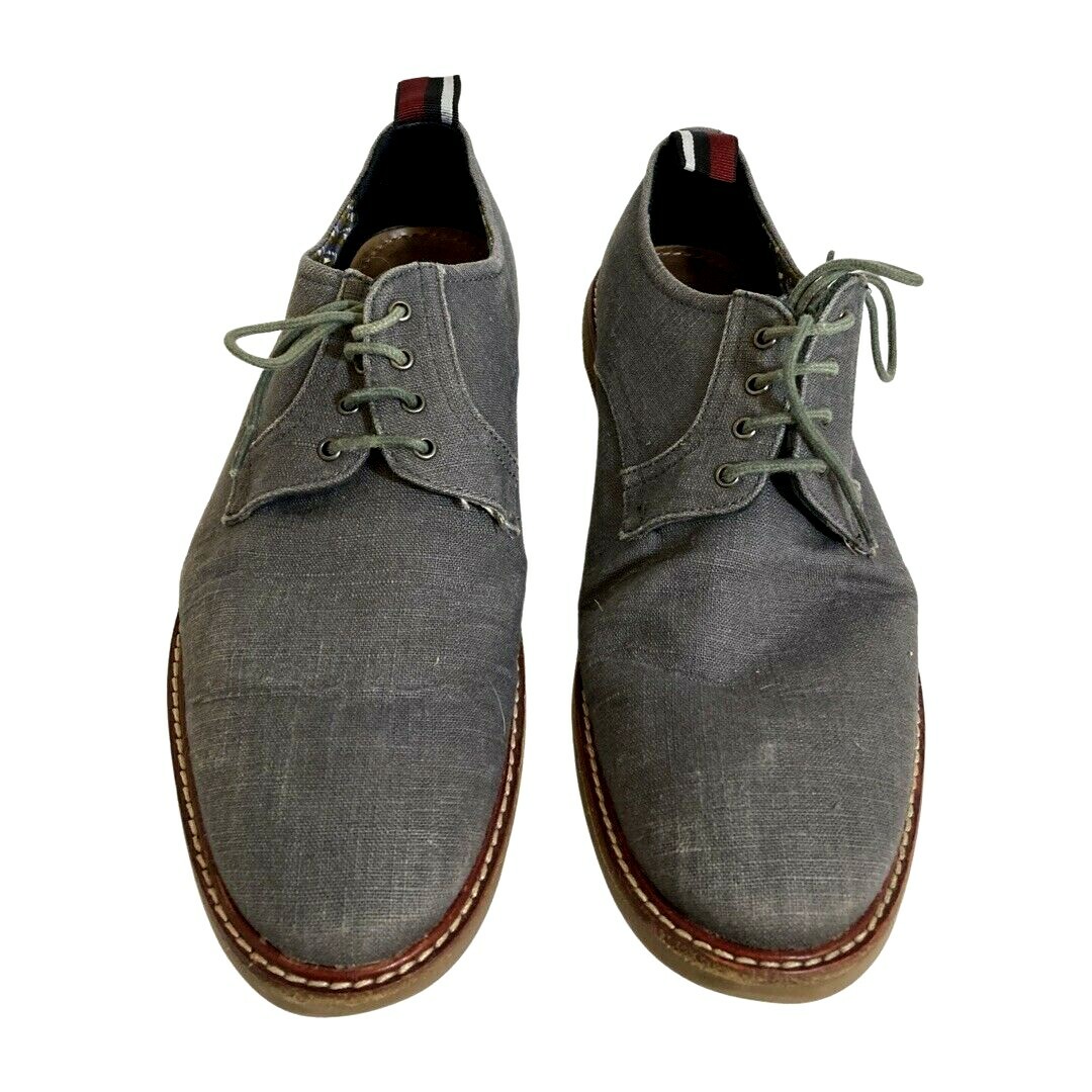 *Ben Sherman | Grey Distressed Leather Oxford Size 11 NEW Ben Sherman Mens Shoes Size 8M Countryside Oxford Grey  main image 2