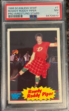 1986 Scanlens WWF #7 Rowdy Roddy Pipper RC Rookie PSA 7 NM Wrestling Card