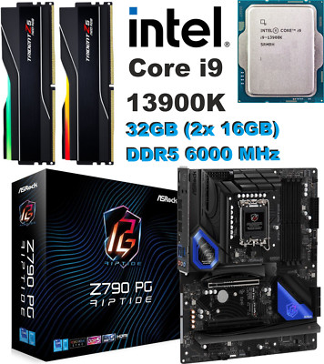 Bundle Intel Core i9-13900K ASRock Z790 PG Riptide 32GB DDR5 6000MHz RGB Aufrüst