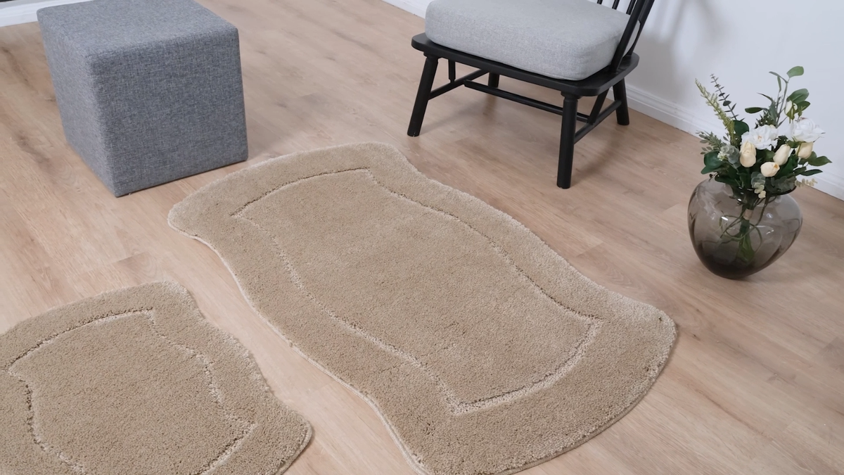 Juego De 4 Alfombrillas Lavables, 75 X 125 Cm