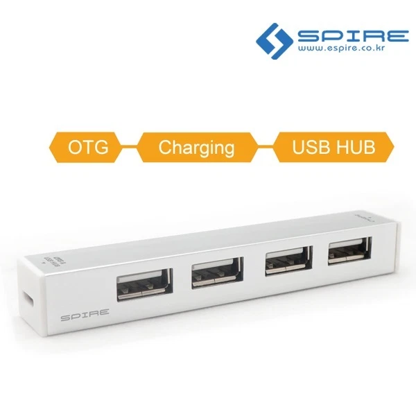 4-Port USB 2.0 OTG Hub with Micro USB for Android Phones & Tablets