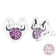 Kinder Ohrringe Mouse Maus 925 Sterling Silber Ohrstecker Mädchen #1102