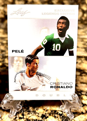 PELE & CRISTIANO RONALDO 2022 LEAF Double Exclusive Legends Edition #P-CR. Mint!