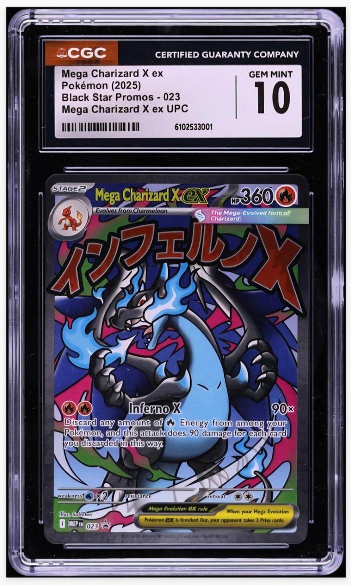2025 😺 CGC 10 #23 Mega Charizard X ex Black Star Promos Full Art