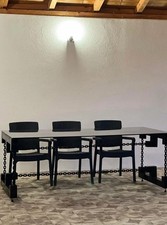 Tavoli Sedie In Ferro Legno Artigianale