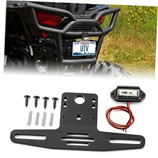 UTV Universal License Plate Bracket with LED Light Aluminum License Holder
