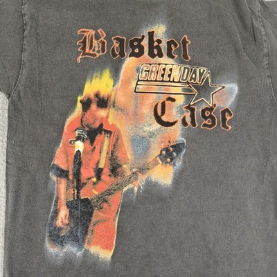 Green Day Basket Case Shirt Mens Large Black Punk Rock Band Tee 90s