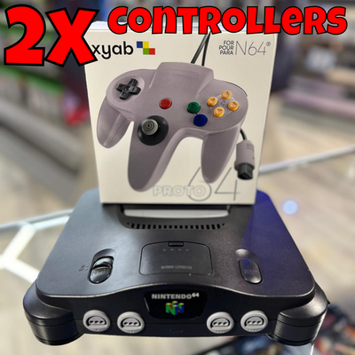 Nintendo 64 N64 Charcoal Gray Console Region-Free Home Gaming