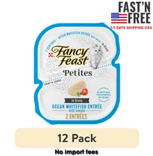 (12 pack) Purina Fancy Feast Petites Ocean Whitefish Entree Wet Cat Food Pate