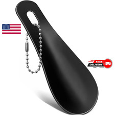Black Plastic Shoe Horn Flexible Sturdy Shoehorn Spoon Shape Lifter