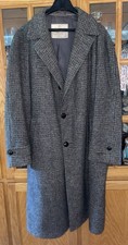 Vintage Men’s Harris Tweed Houndstooth Handwoven Pure Scottish Wool Coat Size 42