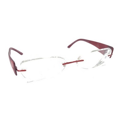 Silhouette 7599 40 6054 Titanium Burgundy Red Rimless Eyeglasses Frames 17 135
