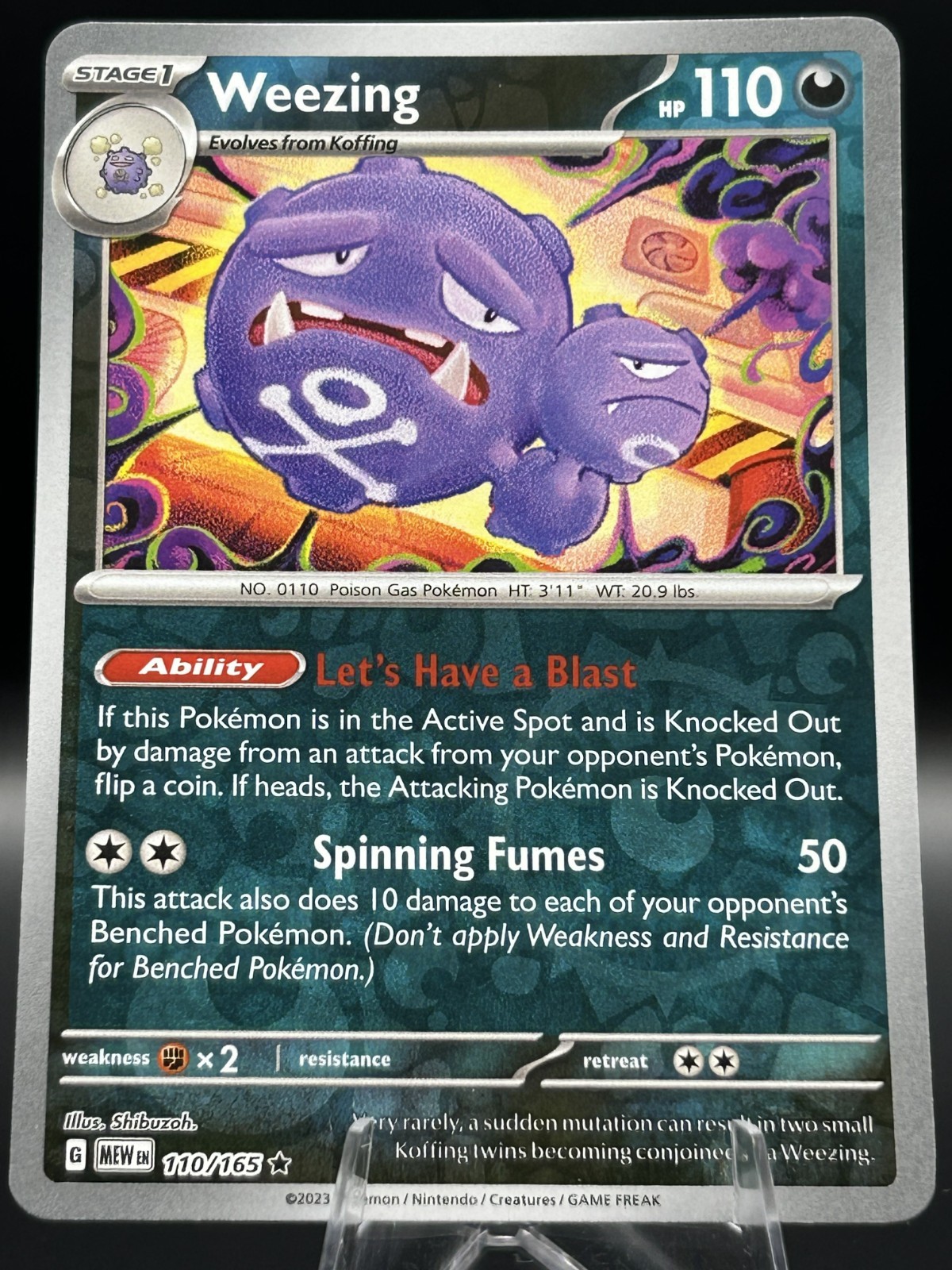Weezing 110/165 Reverse Holo: Scarlet & Violet 151 Pokemon TCG Near Mint