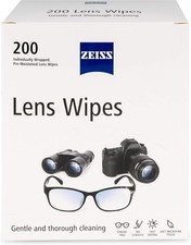 ZEISS Pre-Moistened Lens Cleaning Wipes 200 Count Glasses Cleaner