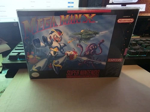 Mega Man X (SNES, 1994) CIB Authentic With Box Protector