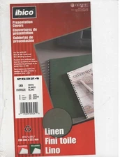 Ibico/GBC-25 sets-White-Linen Presentation Binding Covers 8.75 x 11.25 Comb Wire