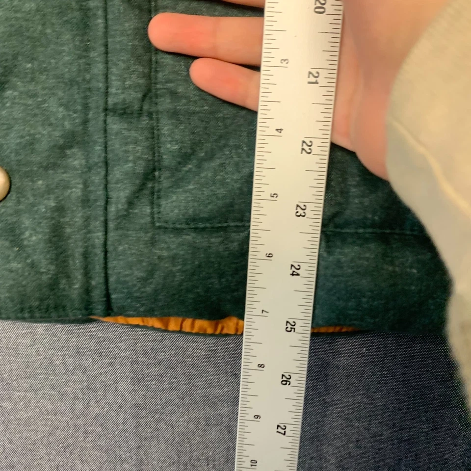 Old Navy Boys Vest Size XL 14-16 Green Orange Lined Puffer Sleeveless Jacket - Image 4 of 4