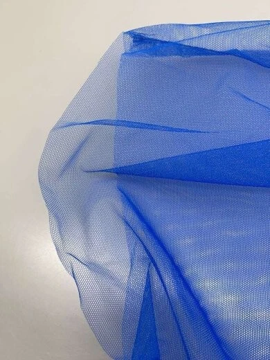 Maison Margiela Top in rete Abito senza maniche 40 Nylon BLU s29nc0434