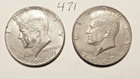 KENNEDY HALF DOLLAR,  40%  SILVER,  1967-P,  1969-D, ----471