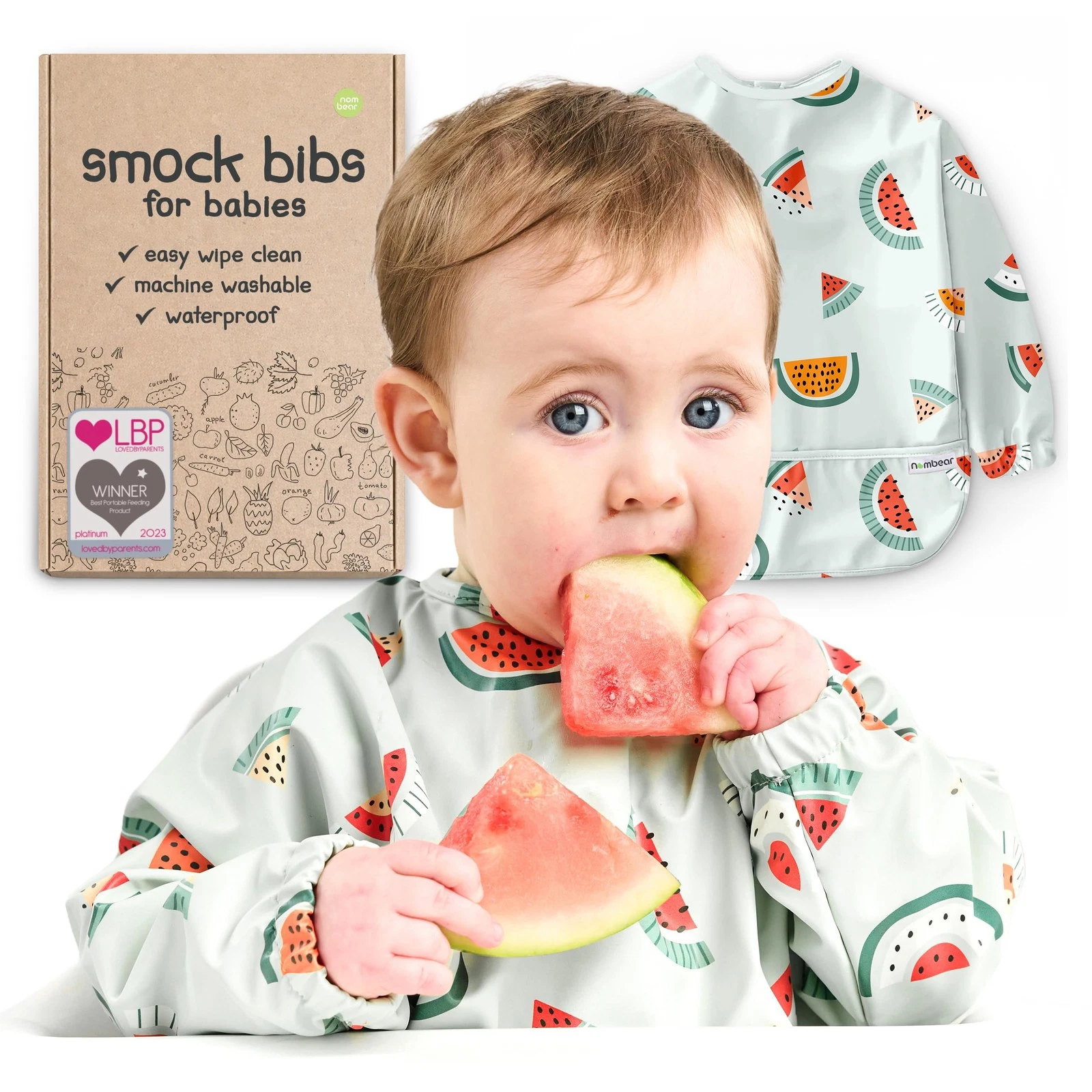 Waterproof Smock Baby Bibs for Eating (Boy or Girl 6-24 Months), 1 Pack - Lon...
Opens in a new wind