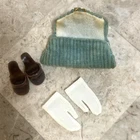 Vintage Barbie Brown Heels Shoes Japan #961 Evening Splendor Clutch Purse Gloves