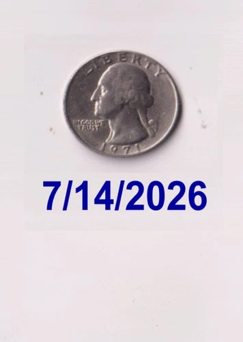 1971-P Washington Quarter — photo from the most recent tracked eBay sale