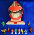 2000 Vintage Power Rangers Time Force Deluxe Red Micro Playset With 10 Figures