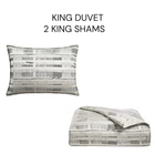 Hotel Collection Broken Stripe KING Duvet Cover + 2 Shams Set $500