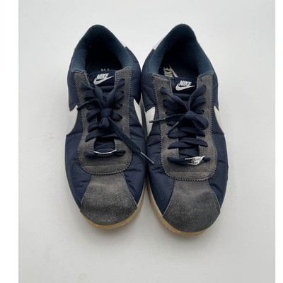 Nike Cortez Navy Blue White Gray Suede Leather Classic Sneakers Men's Size 11.5