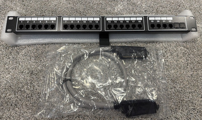 Patch Panel 50 Pin Telco to 6 Pos. 2 Cont Jack 22-Port Patch Panel E340029
