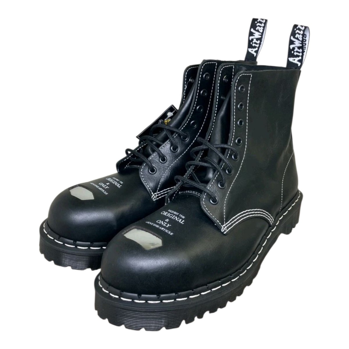 Martens 1460 Pascal ST Exposed steel toe leather boots black