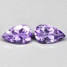 1.48Ct. Natural Amethyst Purple Pear Facet Unheated Brazil Ravishing Color!
