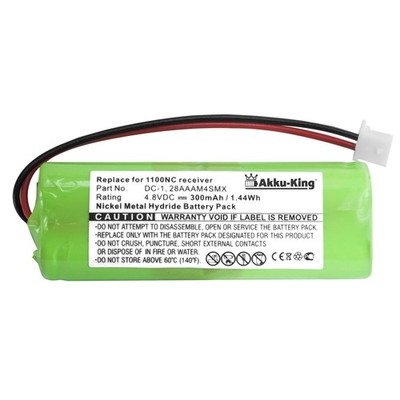 Akku für Dogtra DT-Systems BTB EDT EZT H20 RH ST - Ni-MH 300 mAh 4.8 V