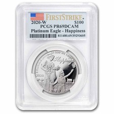 2020-W 1 oz Proof American Platinum Eagle PR-69 PCGS 2270.33 per troy oz