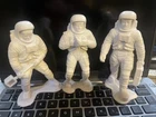 QTY3- Louis Marx Vintage 1970's 6 Inch White Plastic Toy Figure USA