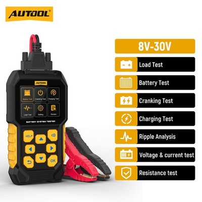 AUTOOL BT460 Car Battery Tester 12V 24V Load Tester Charging Cranking Analyzer
